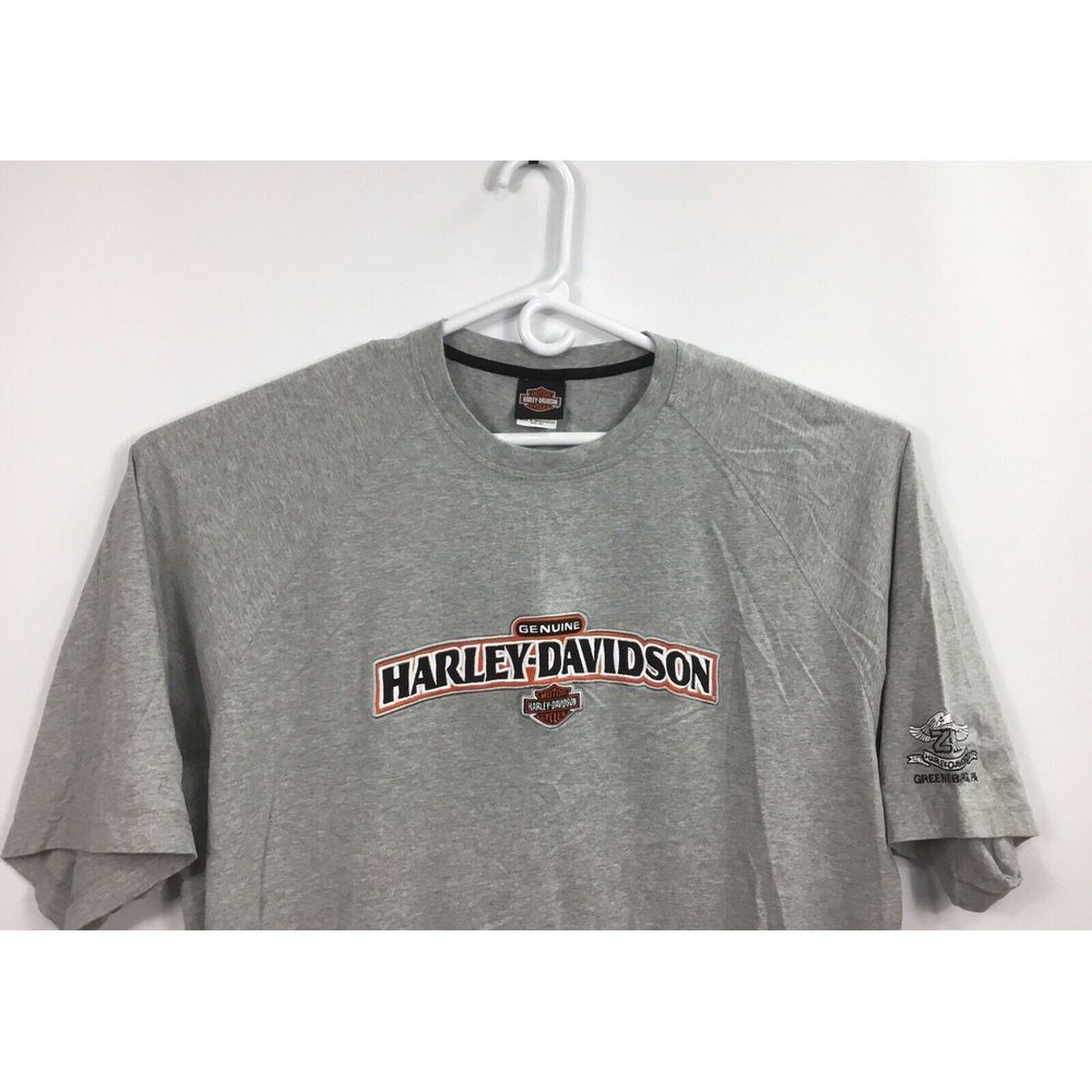 Harley‎ Davidson Motorcycle Logo T Shirt Mens Size 3XL Gray Greensburgs PA